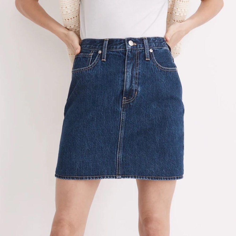 Madewell Blue Denim Mini Skirt
